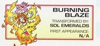 Burning Blaze’s profile from Sonic the Hedgehog: The Complete Sonic Comic Encyclopedia.