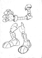 Concept artwork for Bunnie's second set of cybernetic limbs.