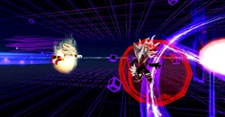 Super Shadow and Infinite fighting.