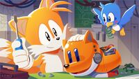 Classic Tails in his house on Cocoa Island building the Mecha Tails, for January 2023.