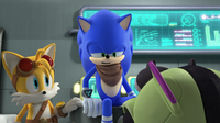 Sonic and Tails watching Mighton