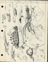 Various sketches of Badniks. By Tom Payne.