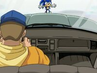 Sonic stops driver