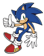 Sonic 2D art thumbs up