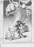 Sonic 2 US cover art sketch