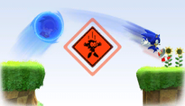 Bottomless Pit warning in Sonic Generations