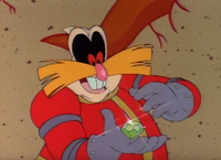 Robotnik with the Chaos Emerald of Invincibility