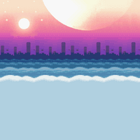 Background of Chaos Angel with two moons, from Sonic Advance 3.