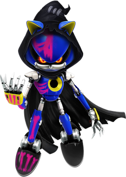 Fusion of metal sonic and reala in battle pose