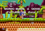 Sonic CD Result Screen