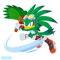 Jet the Hawk using his Bashōsen (Sonic Riders)