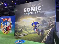 Sonic Origins and Sonic Frontiers demo displays at Gamescom trade fair in August 2022