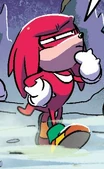 Knuckles in his younger years, from Sonic: Mega Drive - The Next Level.