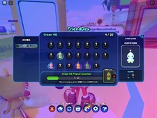 The FriendDex's menu, from .