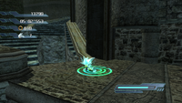 Silver using Psychokinesis to repair the stairs in Kingdom Valley.