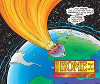 A view of Mobius from space, from Sonic the Hedgehog #129.