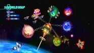 Mapa de Sonic Colors, donde se aprecia Game Land en la zona del noreste.