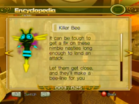 The Killer Bee's profile on the Xbox 360/PlayStation 3 version of Sonic Unleashed.