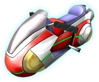 The Red Rock in Bike mode, from Sonic Riders: Zero Gravity