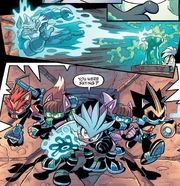 The Secret Freedom Fighters (excluding Larry) ambushing Naugus.