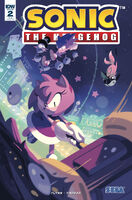 Sonic the Hedgehog #2 (April 2018). Art by Nathalie Fourdraine.