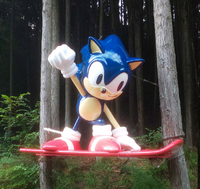 Sticker decorativo Sonic snowboard