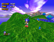 Sonic X-treme engine test screenshot