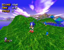 Sonic X-treme engine test screenshot