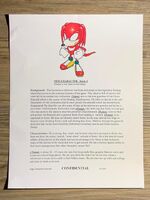 A near final design, with character description for Sega Technical Institute