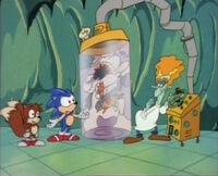 Professor Von Schlemmer showing Sonic his Dream-Kadoodle