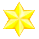 TSR Yellow 6 point star