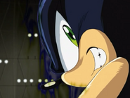 Dark Sonic grinning maliciously