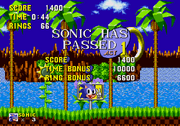 Sonic 1 Result Screen