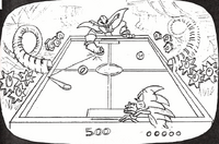 A bonus level featuring gameplay based on air hockey.