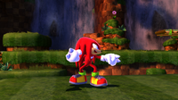 Knuckles at the beginning of the challenge.