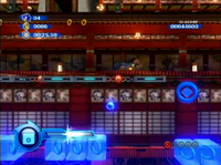 Sonic while using the Blue Cube in normal form. Note that Sonic is glowing blue.