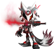 Infinite in his "Cursed Samurai" outfit, from Sonic Forces: Speed Battle.