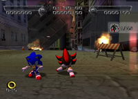 Sonic and Shadow punch