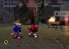 Sonic and Shadow punch