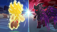 Deceember - Super Sonic and Doom Wing Shadow the Hedgehog in Speed Highway and Radical Highway respectively
