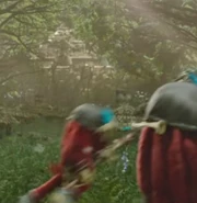 A temple seen in the deep backround of what appears to be the Shrine of Knuckles' race in Sonic the Hedgehog 2 (film).
