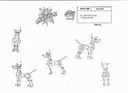 Concept artwork of Swatbot Dogs in Sonic Underground.