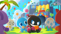 Various Chao in the Neutral Garden for Coming of Age Day 2020.