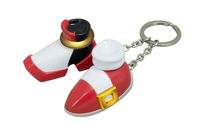 Keychain of Sonic's shoe and Shadow's Air Shoe