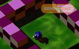 A test animation of Sonic running in an isometric, 3/4 view.