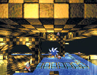 Tridrill in a test level, from Sonic X-treme