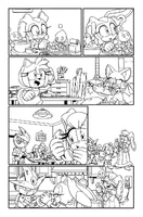 Page four inks. Art by Evan Stanley.