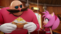 Amy consulting Eggman