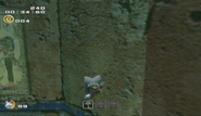 Rouge using Dig on the wall in Sonic Adventure 2.