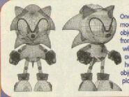 Sonic model in wireframe.